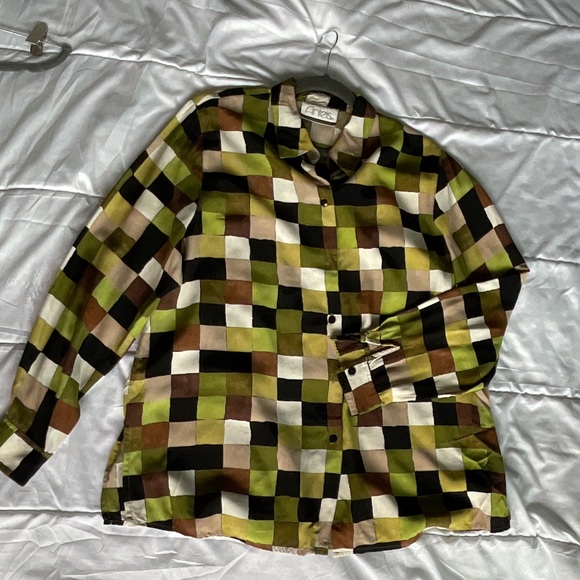 Multicoloured square button down shirt - Picture 5 of 6